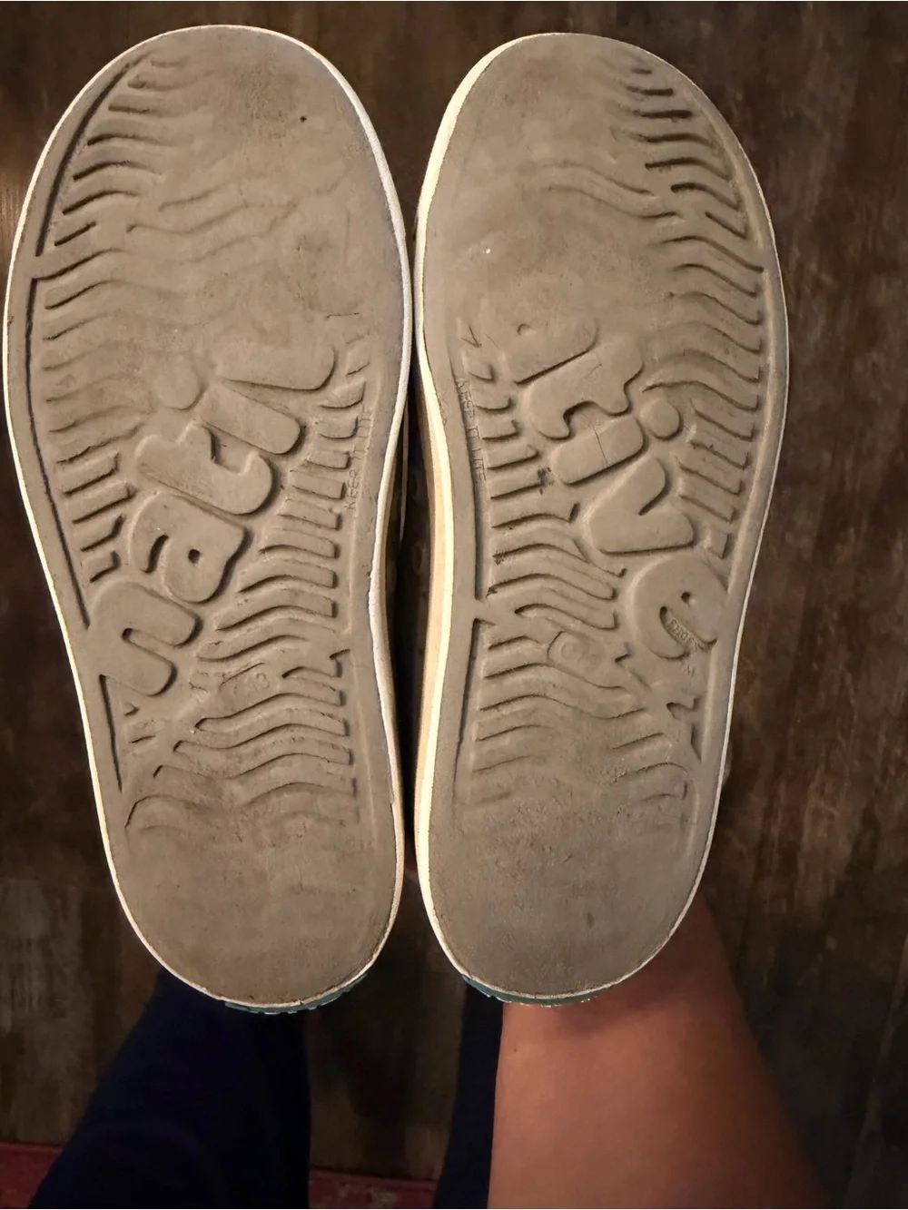 Native Kids Water Shoes Slip-On in Gray and White